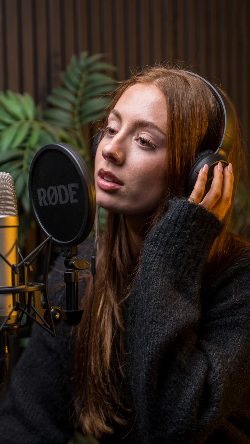 Guest recording a video podcast at VV Studios in Sydney