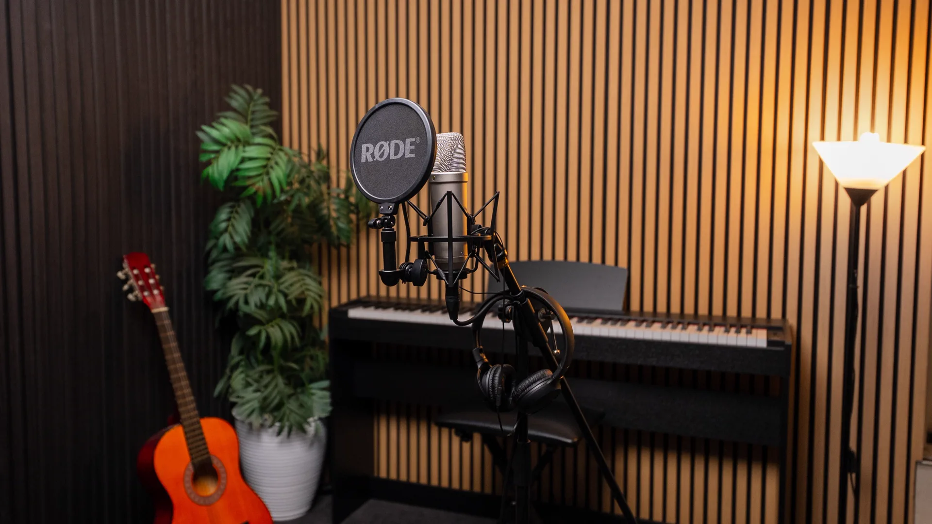 Music production setup inside VV Studios podcast studio in Sydney